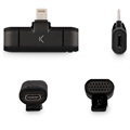 Ksix Trådlös Clip-On Mikrofon för iPhone - Lightning - Svart