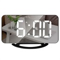 LED-väckarklocka med Digital Display och Spegel TS-8201 - Svart