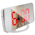 LED-väckarklocka med Digital Display och Spegel TS-8201 - Röd / Vit