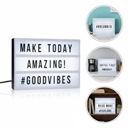 LED-ljustavla med bokstäver - 96 bokstäver/symboler