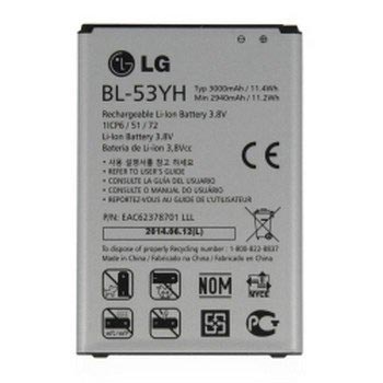 LG G3 batteri BL-53YH - 3000mAh - 3.8V - Litium-Ion - förpackning: bulk
