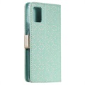 Lace Pattern Samsung Galaxy A41 Plånboksfodral - Grön