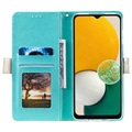 Lace Pattern Samsung Galaxy A13 5G Plånboksfodral - Grön