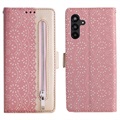 Lace Pattern Samsung Galaxy A13 5G Plånboksfodral - Rosa