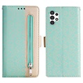 Lace Pattern Samsung Galaxy A13 Plånboksfodral - Grön