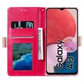 Lace Pattern Samsung Galaxy A23 Plånboksfodral - Varmrosa