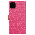 Lace Pattern iPhone 11 Pro Plånboksfodral - Varmrosa