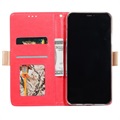 Lace Pattern iPhone 11 Pro Plånboksfodral - Varmrosa