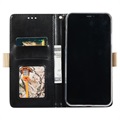 Lace Pattern iPhone 11 Plånboksfodral - Svart