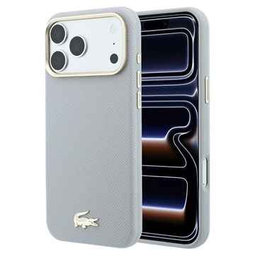 iPhone 18 Pro Max Lacoste Champs Élysées-Skal - MagSafe-kompatibel - Ljusgrå