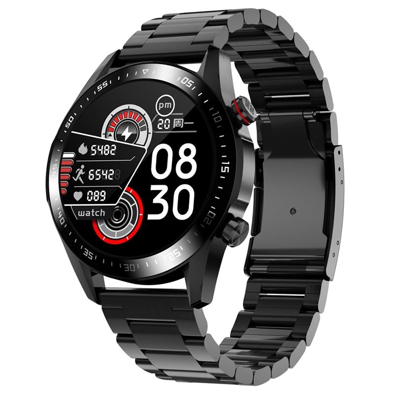 Lemonda Smart E12 Vattentät Smartwatch - Rostfritt Stål Rem