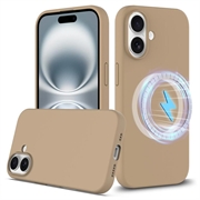 iPhone 16 Liquid Silikonskal - MagSafe-kompatibelt - Ökenguld
