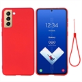 Samsung Galaxy S21 FE 5G Liquid Silikonskal - Röd