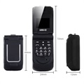 Long-CZ J9 Mini Flip Mobiltelefon - GSM, Bluetooth - Svart
