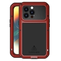Love Mei Powerful iPhone 14 Pro Hybridskal - Röd