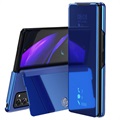 Luxury Mirror View Samsung Galaxy Z Fold2 5G Flipfodral - Blå