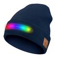 M1-BTD4 LED Beanie Mössa med Bluetooth 5.4 och stereohögtalare - Blå