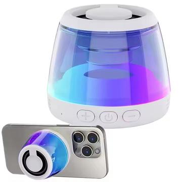 M2 Mini Magnetisk Bluetooth-högtalare med RGB-ljus - Vit