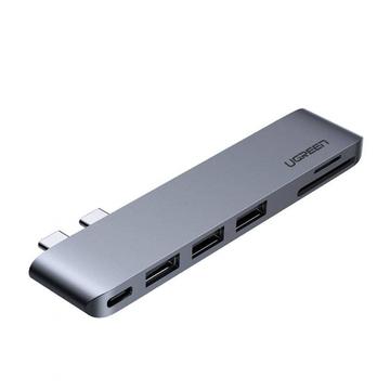 MacBook Pro/Air Ugreen CM251 6-i-1 USB-C Hub - Grå