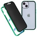 iPhone 15 Magnetiskt Skal med Sekretesshärdat Glas - Grön