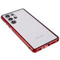 Samsung Galaxy S22 Ultra 5G Magnetiskt Skal med Härdat Glas - Röd