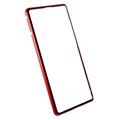 Samsung Galaxy S22 Ultra 5G Magnetiskt Skal med Härdat Glas - Röd