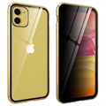 iPhone 11 Magnetiskt Skal med Sekretesshärdat Glas - Guld
