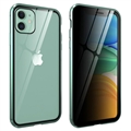 iPhone 11 Magnetiskt Skal med Sekretesshärdat Glas - Grön