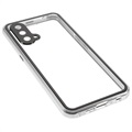 OnePlus Nord CE 5G Magnetiskt Skal med Baksida i Härdat Glas - Silver