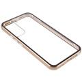 Samsung Galaxy S22 5G Magnetisk Skal med Härdat Glas - Guld