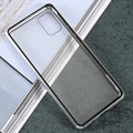 Samsung Galaxy A51 Magnetiskt Skal med Härdat Glas - Silver