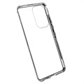 Samsung Galaxy A53 5G Magnetiskt Skal med Härdat Glas - Silver