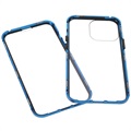 iPhone 13 Pro Magnetiskt Skal med Härdat Glas - Blå