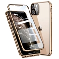 iPhone 11 Pro Magnetisk Skal med Härdat Glas - Guld