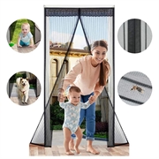 Magnetisk dörrgardin i nät - 120x210cm - Svart