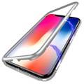iPhone X Magnetiskt Skal med Baksida i Härdat Glas - Grå