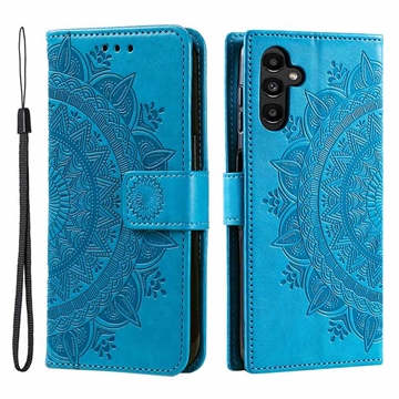 Samsung Galaxy A34 5G Mandala Series Plånboksfodral - Blå