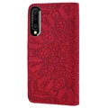 Mandala Series Samsung Galaxy A50 Plånboksfodral - Röd