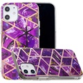 Marble Pattern Elektropläterat IMD iPhone 12 mini TPU Cover