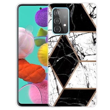 Marble Pattern Samsung Galaxy A32 (4G) TPU-skal - Svart / Vit