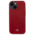 iPhone 15 Mercury Goospery Glitter TPU-skal - Röd