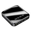 Mini Snabb Powerbank 10000mAh - 2x USB - Svart