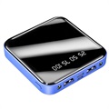 Mini Snabb Powerbank 10000mAh - 2x USB - Blå
