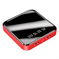 Mini Snabb Powerbank 10000mAh - 2x USB - Röd