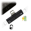 Mini T-Shape 2-i-1 Lightning Adapter - iPhone XS Max/XS/XR - Svart