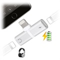 Mini T-Shape 2-i-1 Lightning Adapter - iPhone XS Max/XS/XR - Silver