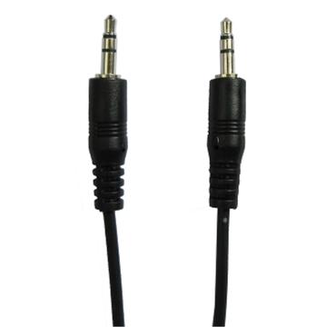 MiniJack AUX-kabel - 1.5m - Svart