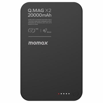 Momax Q.Mag X2 20000mAh Magnetisk Trådlös Power Bank - Svart