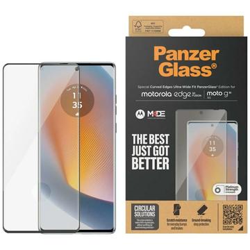 Motorola Edge 50 Fusion/Moto G85/G96 PanzerGlass Ultra-Wide Fit EasyAligner Skärmskydd - 9H - Svart Kant
