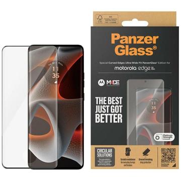 Motorola Edge 50 Pro/50 Ultra PanzerGlass Ultra-Wide Fit EasyAligner Skärmskydd - 9H - Svart Kant